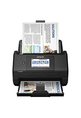 Epson Workforce ES-580W Wireless Color Duplex Desktop Document Scanner for PC and Mac with 100-sheet Auto Document Feeder (ADF) and Intuitive 4.3
