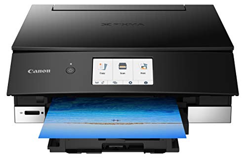 Canon TS8220 Wireless All in One Photo Printer with Scannier and Copier, Mobile Printing, Black and PGI-280 / CLI-281 5 Color Ink Pack