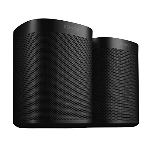 Sonos Two Room Set with All-New  One - Smart Speaker with Alexa Voice Control Built-in. Compact Size with Incredible Sound for Any Room. (Black)