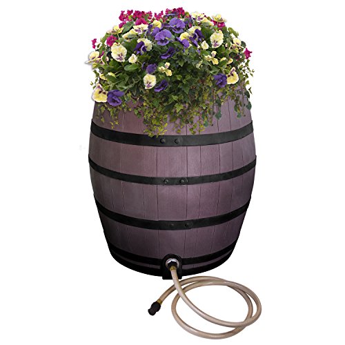 Emsco Group Rescue 50 Gallon Whiskey Rain Barrel - Brow...