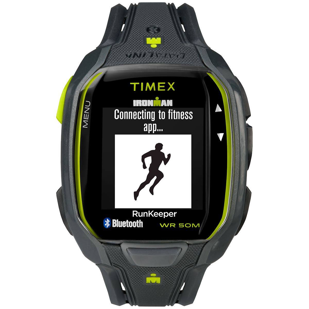 Timex Corporation (Sports) Timex Men's TW5K84500 Ironman Run x50+ Charcoal/Lime Resin Strap Watch