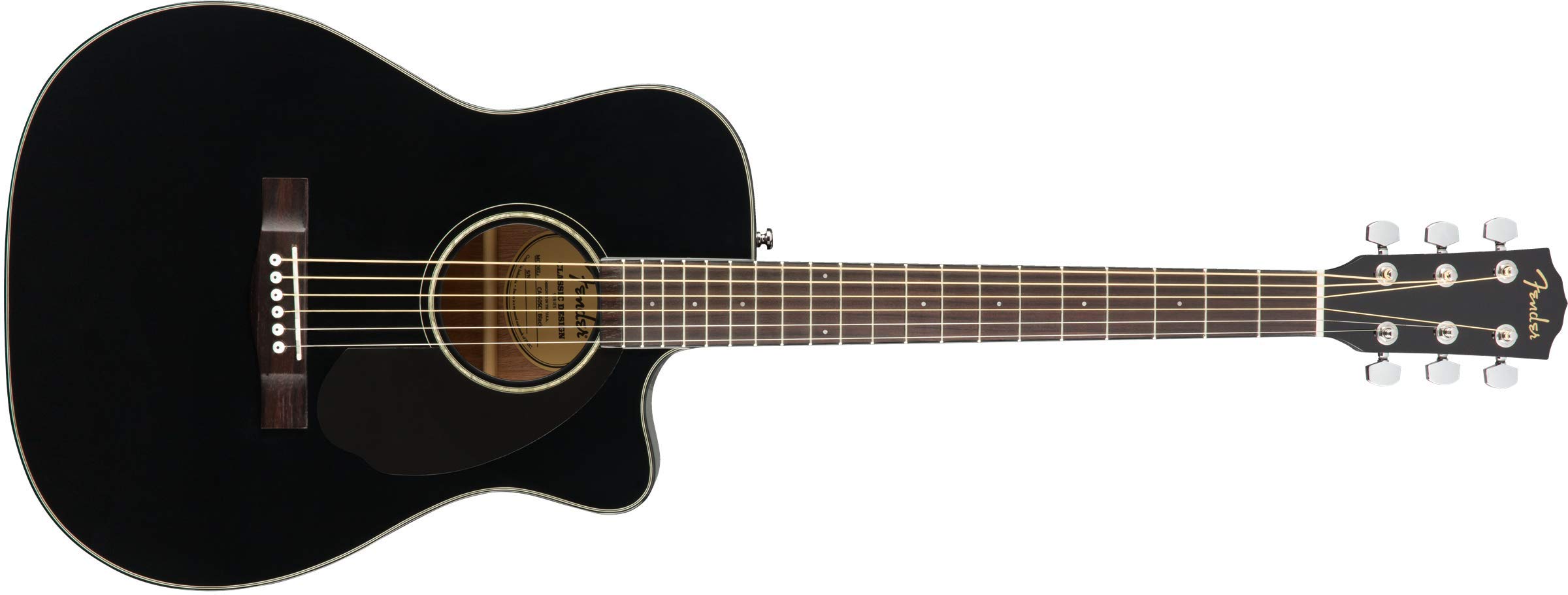 Fender CC-60SCE Concert Acoustic Guitar - Black