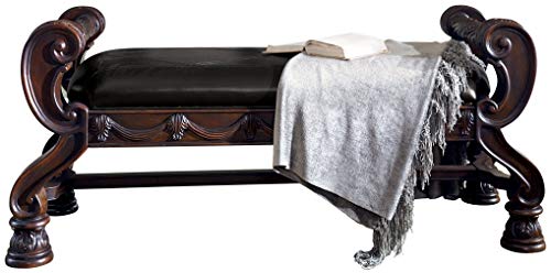 Signature Design by Ashley B553-09 North Shore Large Upholstered Bedroom Bench, Brown
