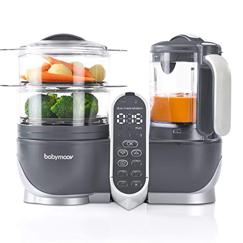 Babymoov Duo Meal Station Food Maker | 6 in 1 Food Processor with Steam Cooker, Multi-Speed Blender, Baby Purees, Warmer, Defroster, Sterilizer (2020 UPDATED VERSION)