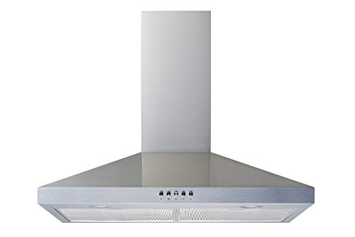 Winslyn Industries LLC Winflo 30 In. Convertible Stainless Steel Wall Mount Range Hood with Aluminum Mesh Filters and Push Button Control