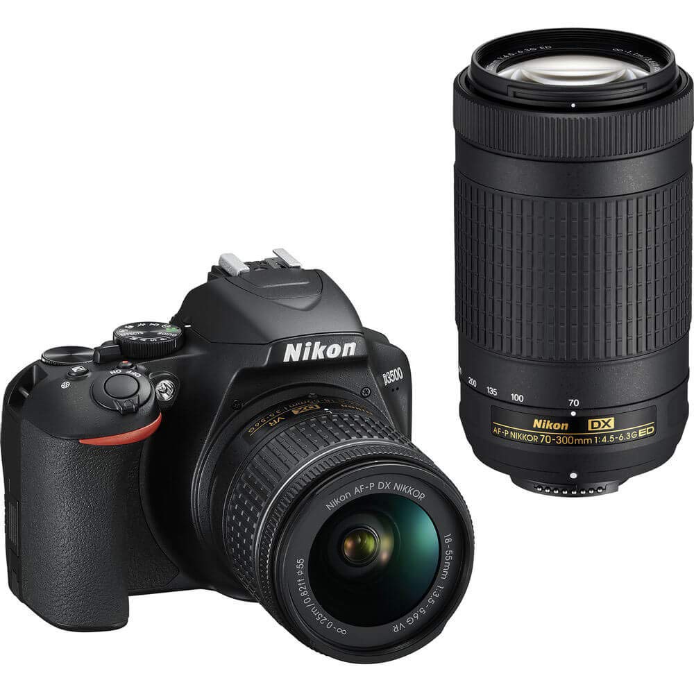 Nikon D3500 DSLR Camera with AF-P DX NIKKOR 18-55mm Lens (Black)