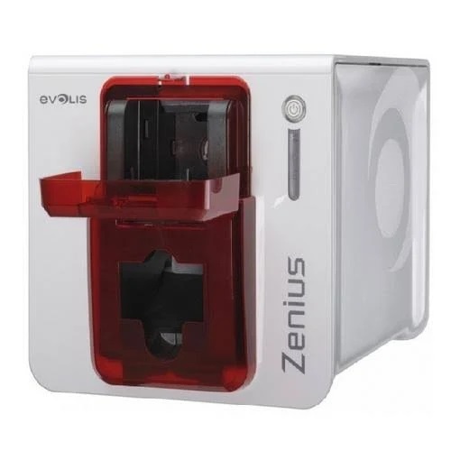 Evolis Zenius Classic line Color Dye-Sublimation/Thermal Transfer ID Card Printer - Red