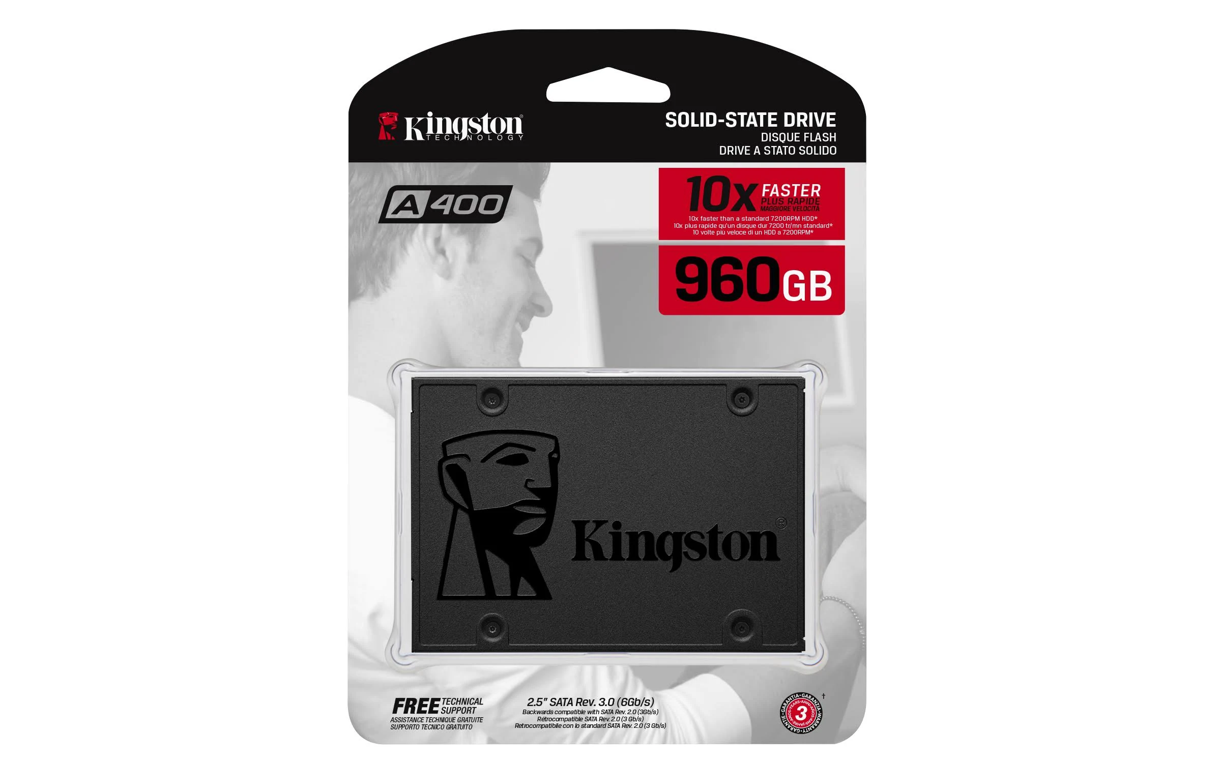 Kingston A400 SSD 120GB SATA 3 2.5” Solid State Drive SA400S37/120G - Increase Performance