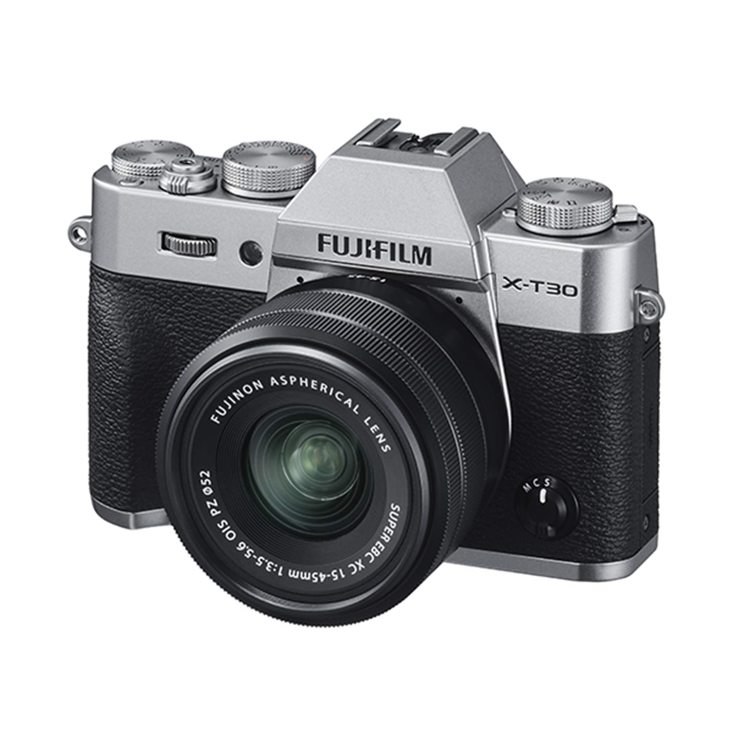 Fujifilm X-T30 Mirrorless Camera with XC 15-45mm f/3.5-5.6 OIS PZ Lens - Silver