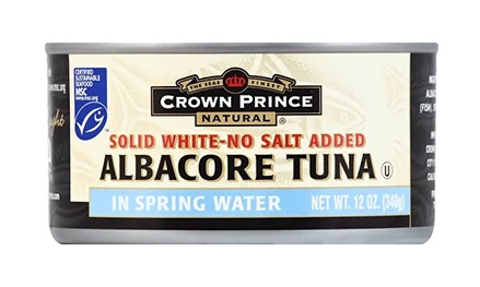Crown Prince Natural Albacore Tuna, Solid White - 12 oz can
